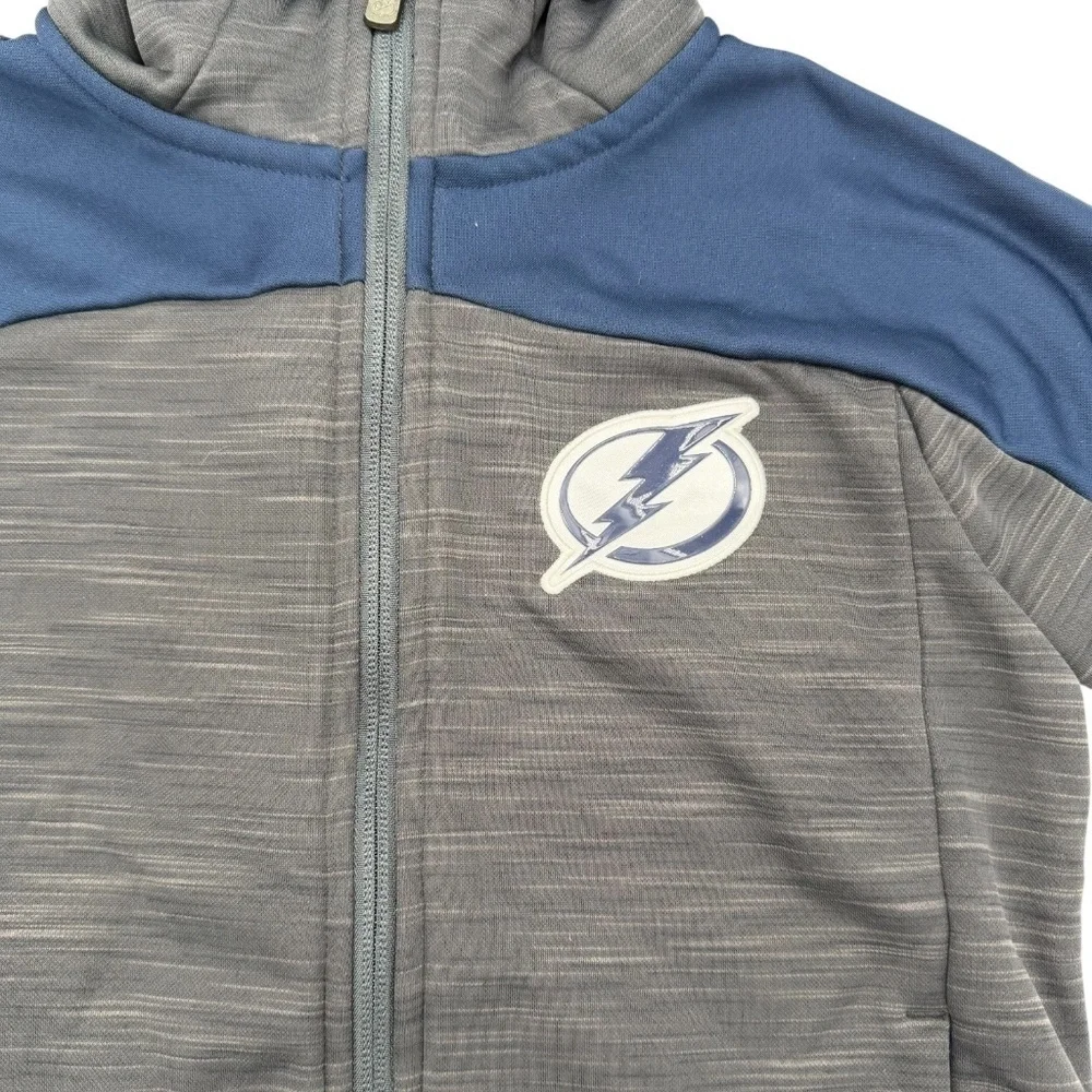 Youth NHL TAMPA BAY LIGHTNING athletic full zip hooded jacket hockey Small 8